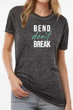 5012 - Bend Dont Break Womens Burnout Tee / Black