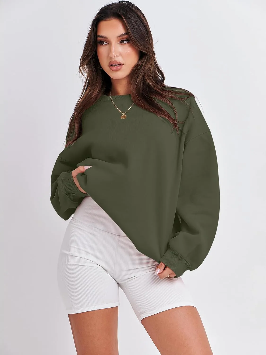 ANRABESS Oversized Sweatshirt for Women Crewneck Y2K Hoodies Fleece Casual Comfy Pullover Top Fall Outfits Clothes 2025
