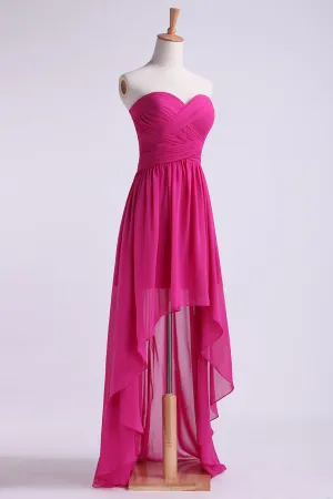 Asymmetrical Prom Dresses Sweetheart Chiffon