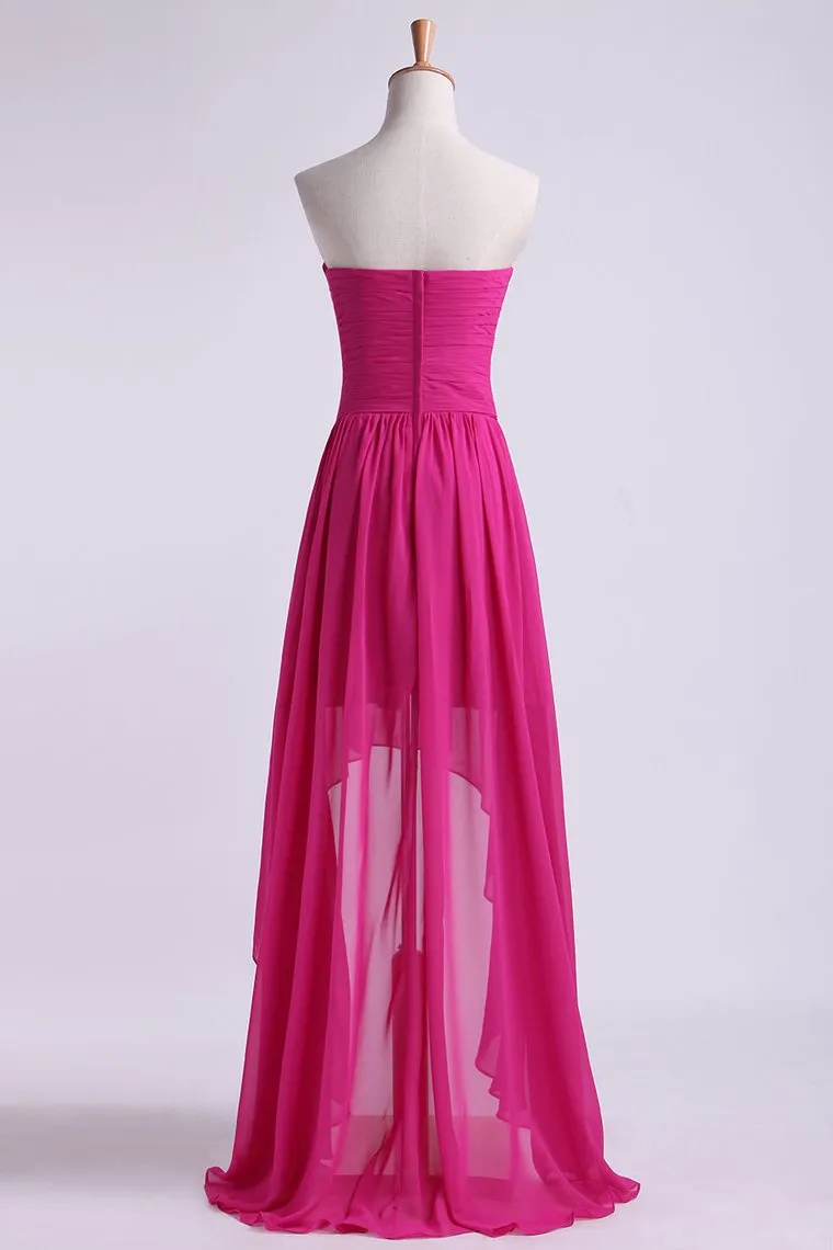 Asymmetrical Prom Dresses Sweetheart Chiffon