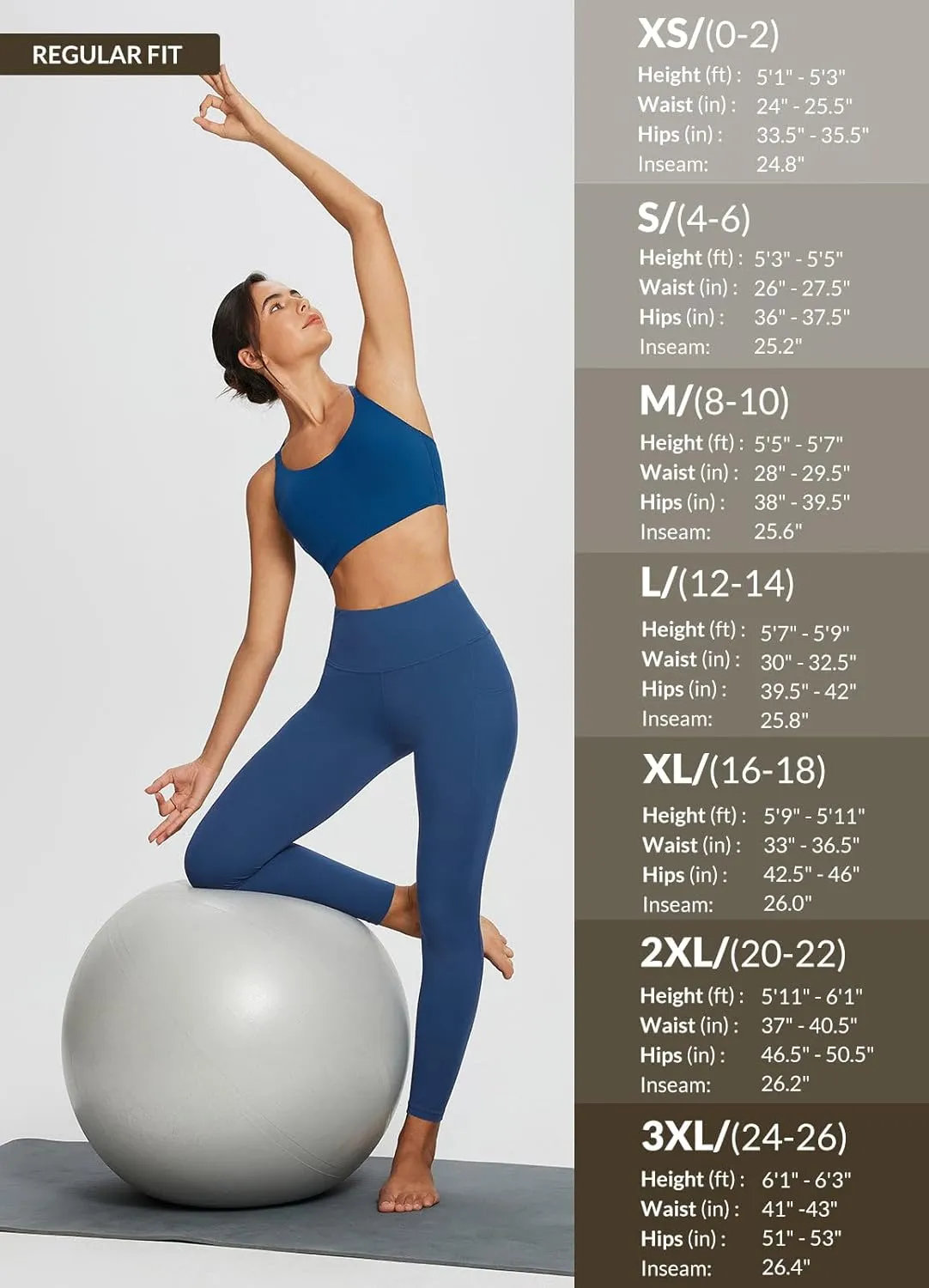 baleaf 7/8 Workout Leggings with Pockets for Women High Waisted Tummy Control Plus Size Yoga Pants for Running Gym Athletic
