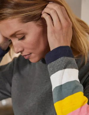 Boxy Jersey Tee-Charcoal Cuff