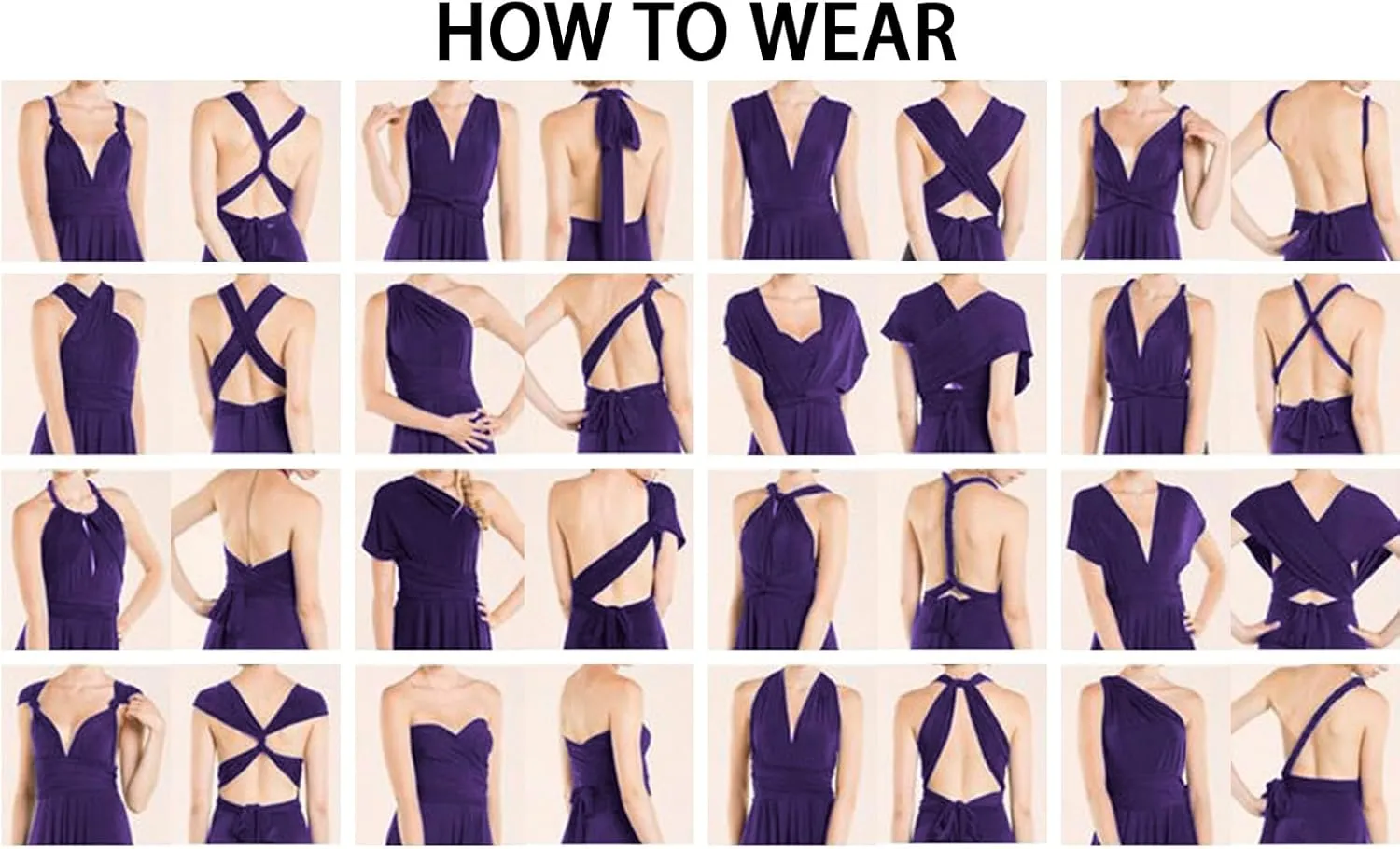 Bridesmaid Dresses Long Prom Dresses Multiple Wearing Methods Bridesmaid Gowns