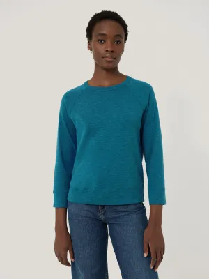 Cotton Luxe Raglan Tee | Calm Blue