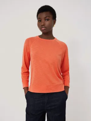 Cotton Luxe Raglan Tee | Orange
