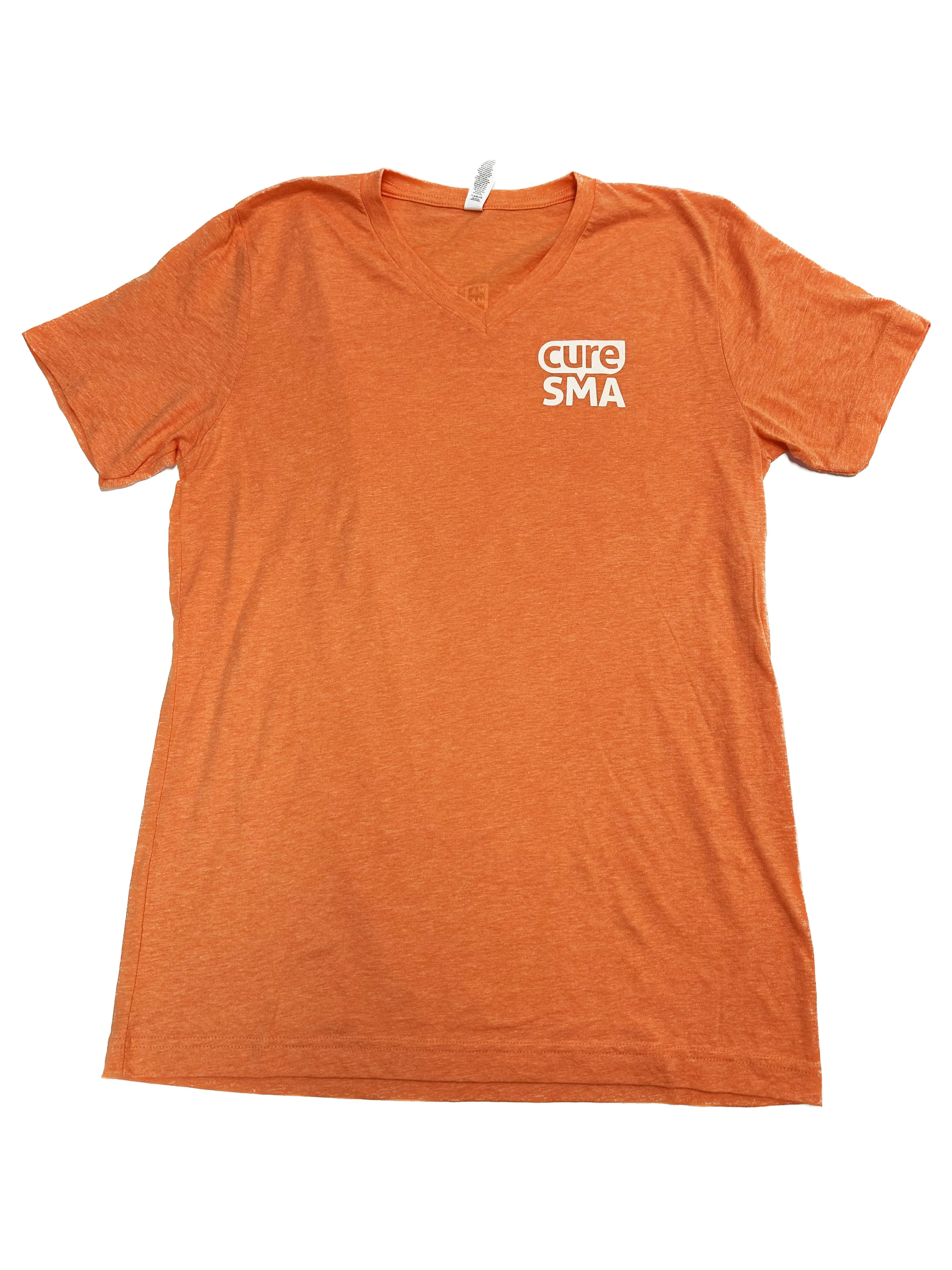 Cure SMA Unisex Orange V-Neck Tee