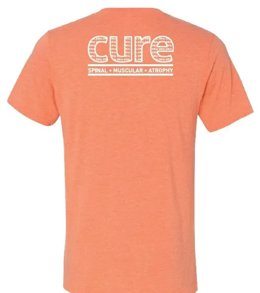 Cure SMA Unisex Orange V-Neck Tee