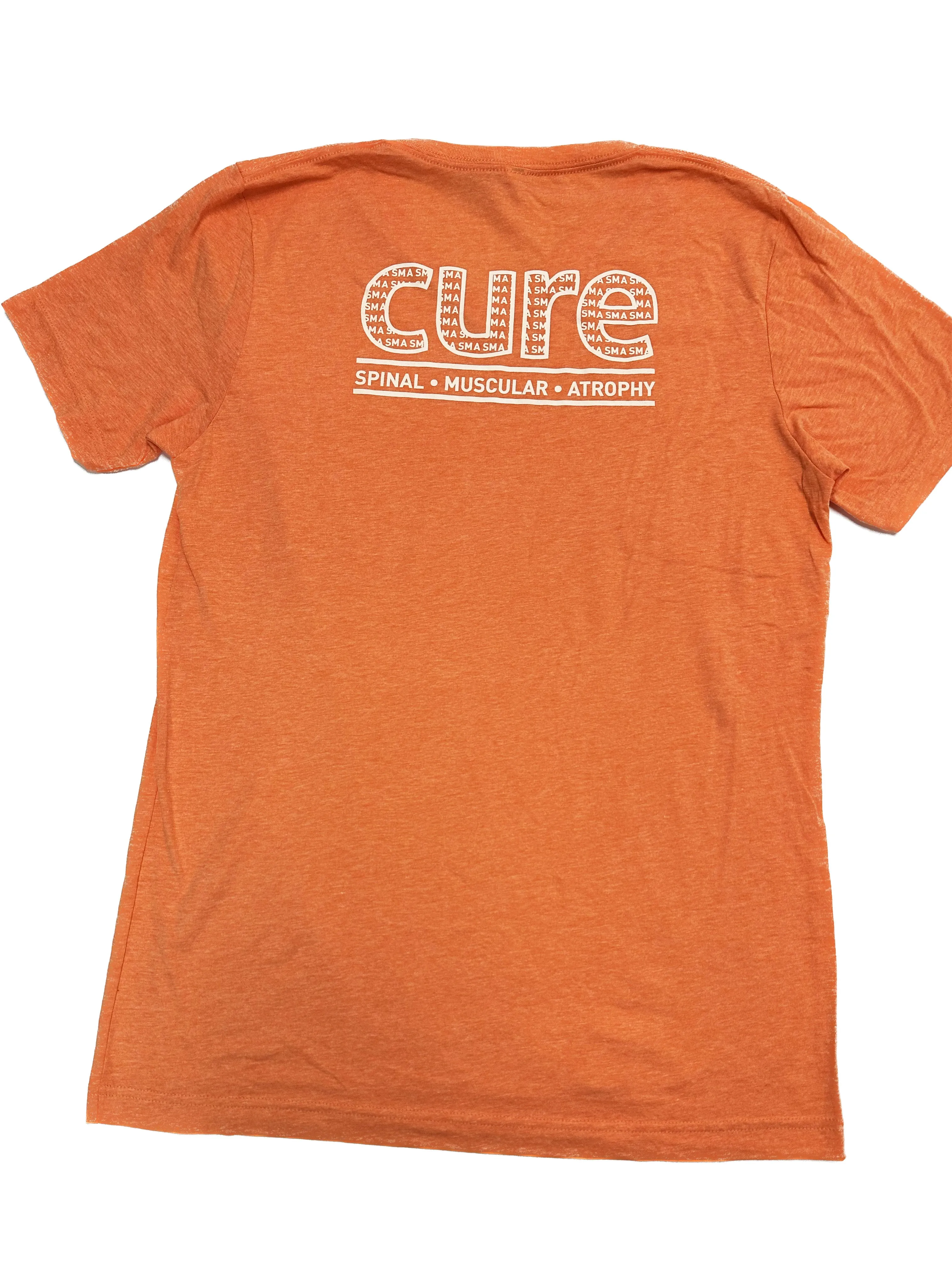 Cure SMA Unisex Orange V-Neck Tee