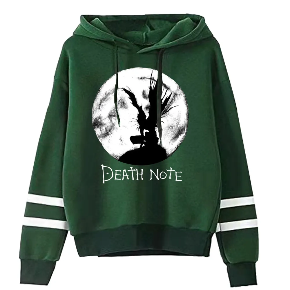 Death Note Pullovers Hoodies Sweatshirts 90s Anime Hoody Streetwear