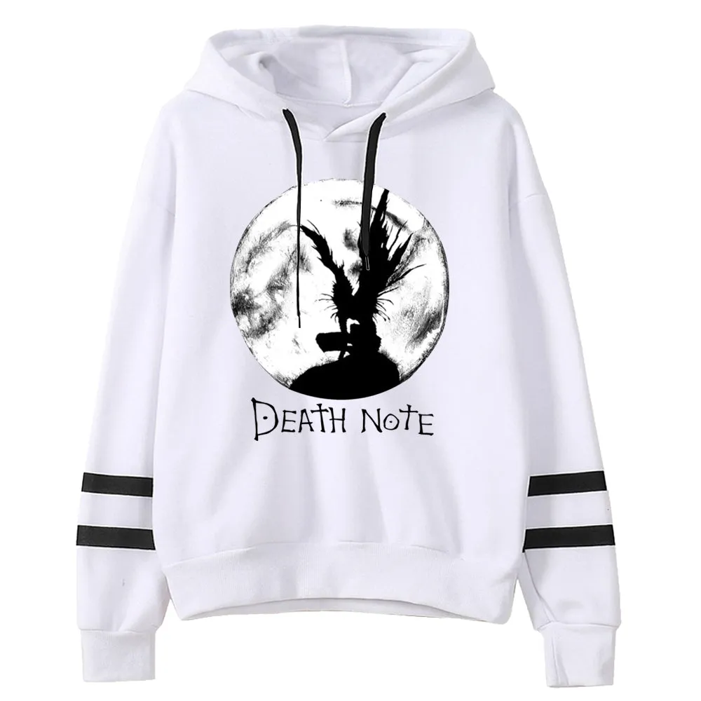 Death Note Pullovers Hoodies Sweatshirts 90s Anime Hoody Streetwear