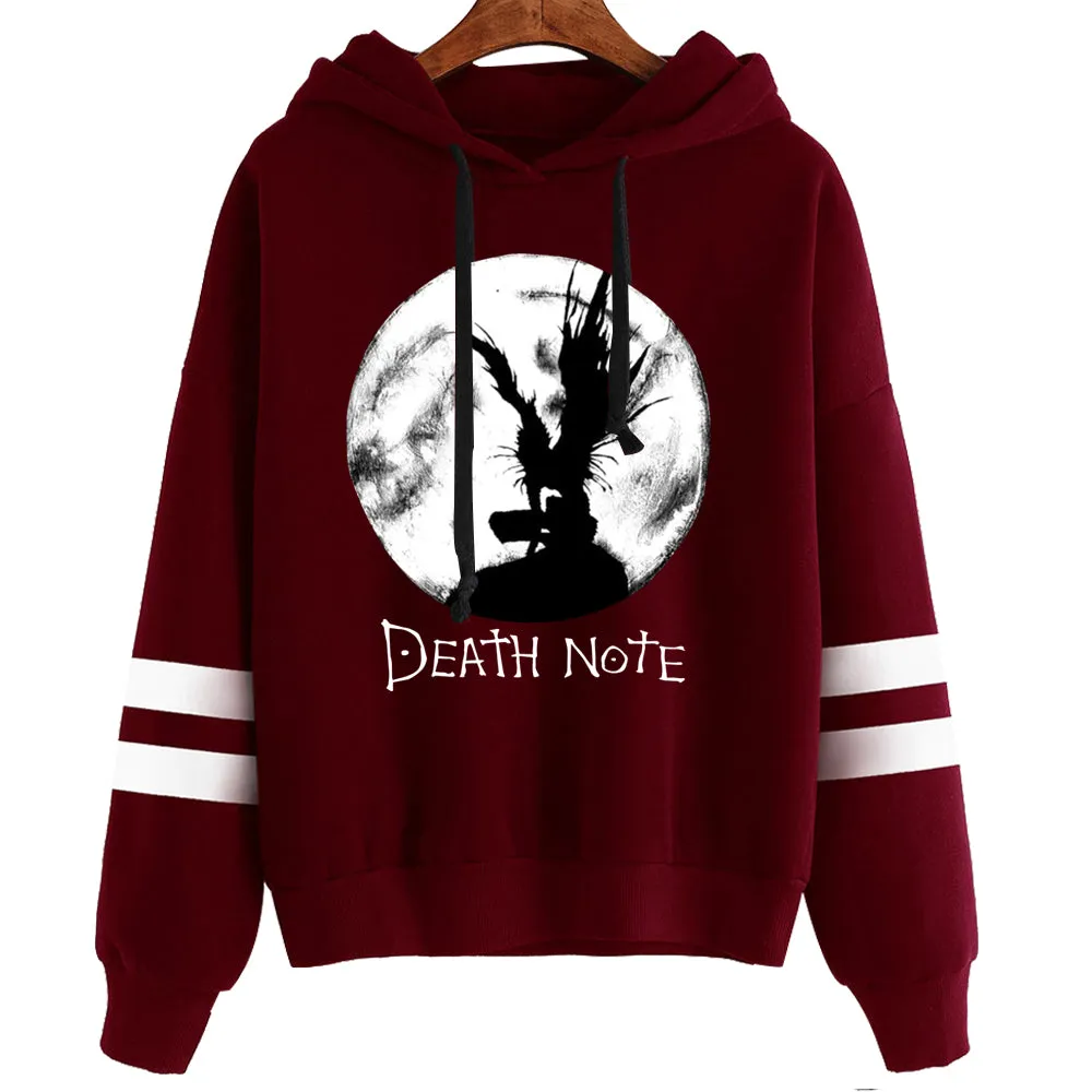 Death Note Pullovers Hoodies Sweatshirts 90s Anime Hoody Streetwear