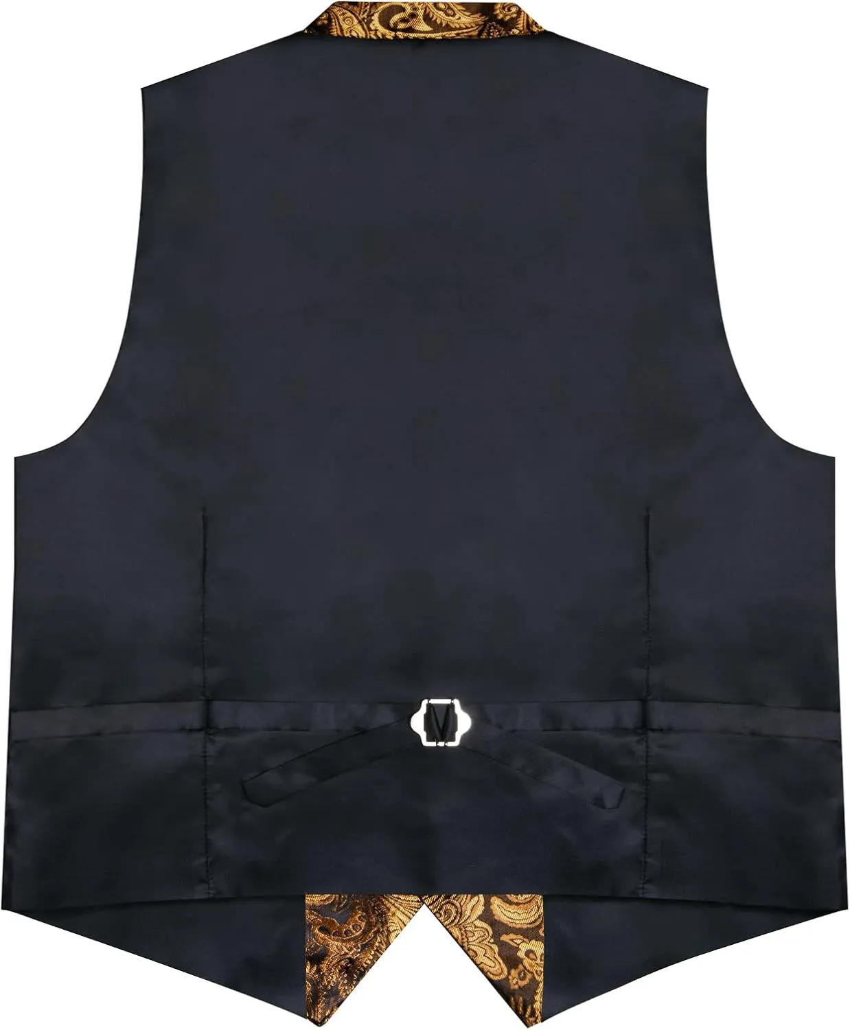 DiBanGu Men's Vest with Bow Tie with Tie Ring 5PCS Suit Vest and Bow Tie Handkerchief Cufflinks Set Formal