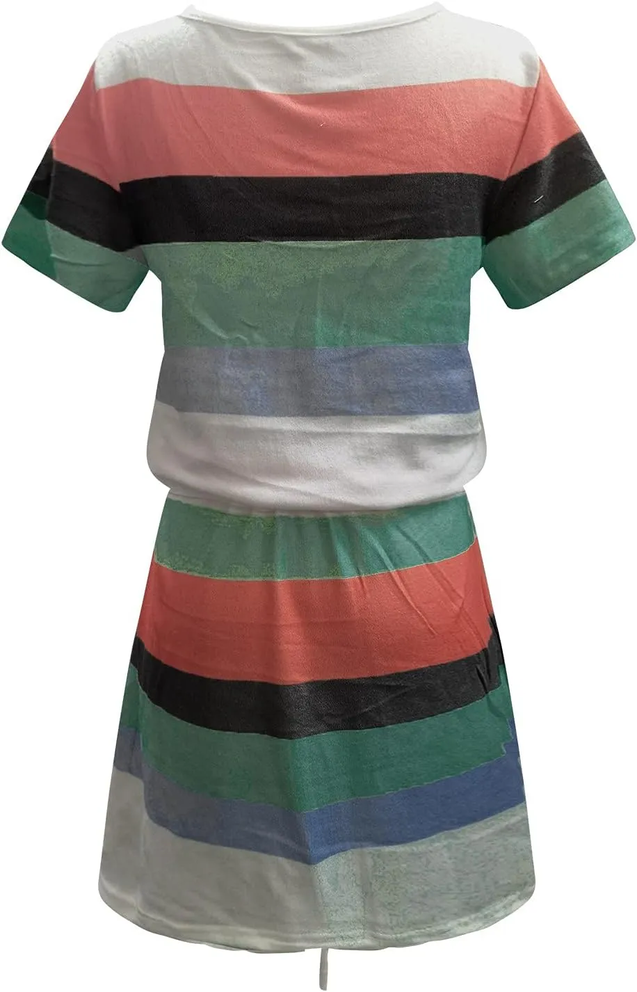 Dresses for Women 2023, Trendy Striped Beach Cover Up Boho Mini Dress Summer Casual Tunic Dress with Pockets