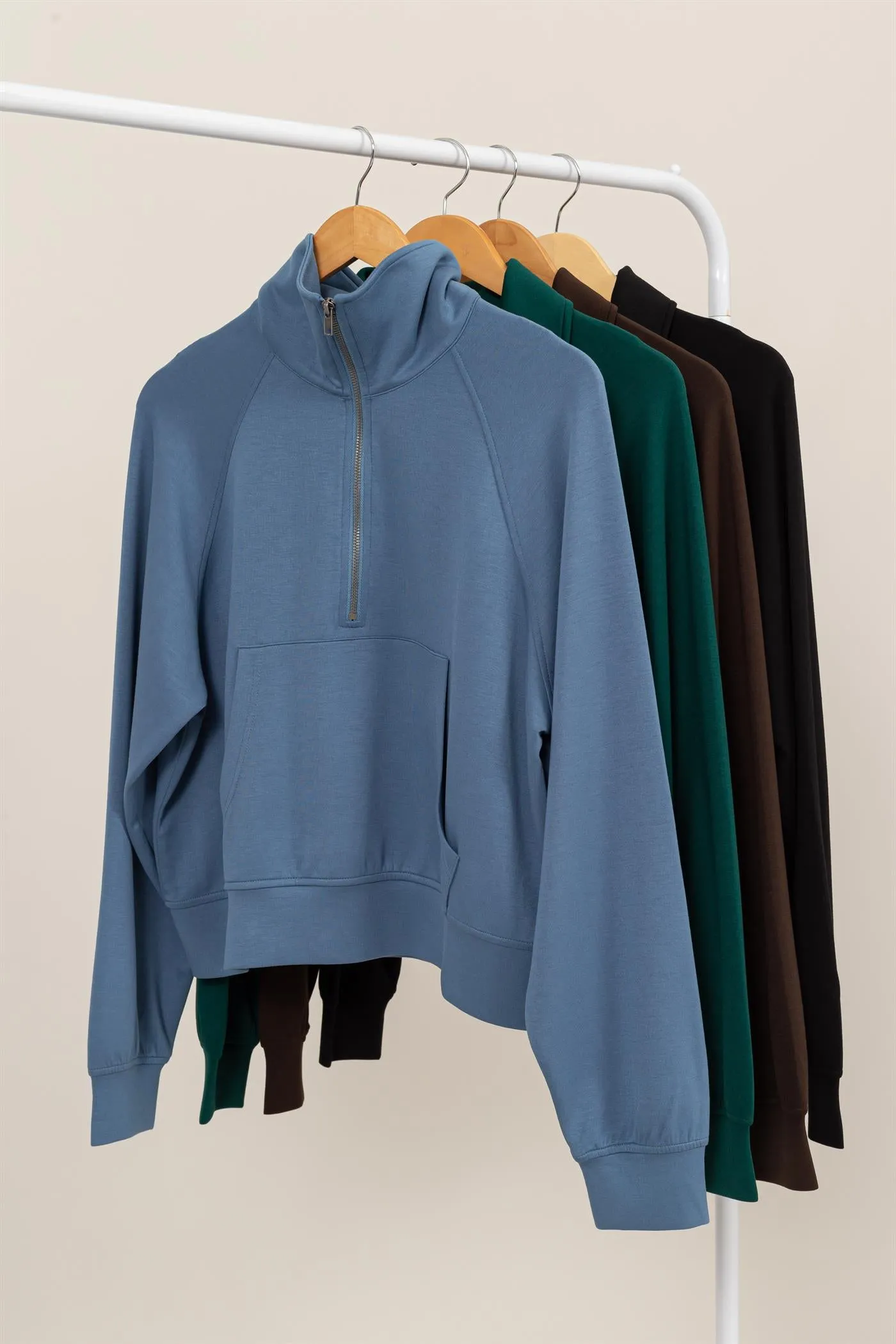 DZ24E543-HALF ZIP-UP COLLAR SWEATSHIRT