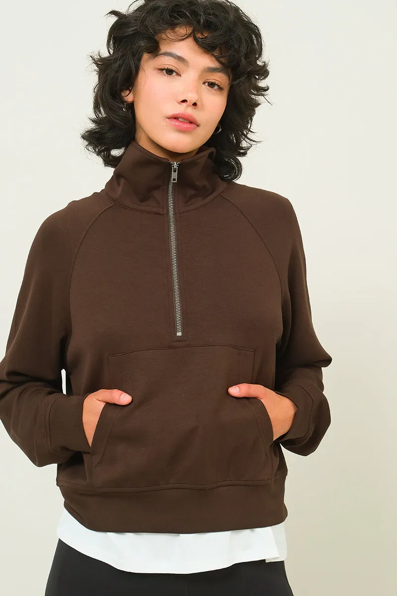 DZ24E543-HALF ZIP-UP COLLAR SWEATSHIRT