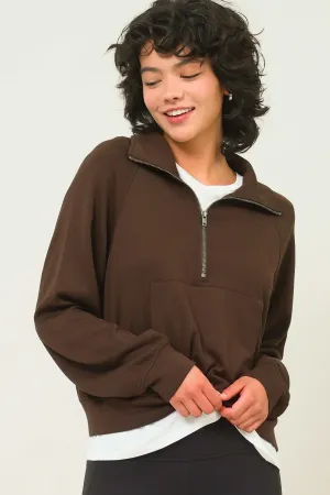 DZ24E543-HALF ZIP-UP COLLAR SWEATSHIRT