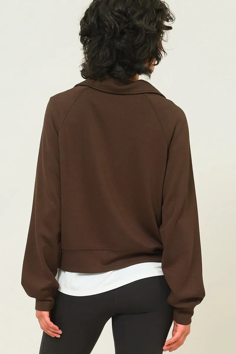 DZ24E543-HALF ZIP-UP COLLAR SWEATSHIRT