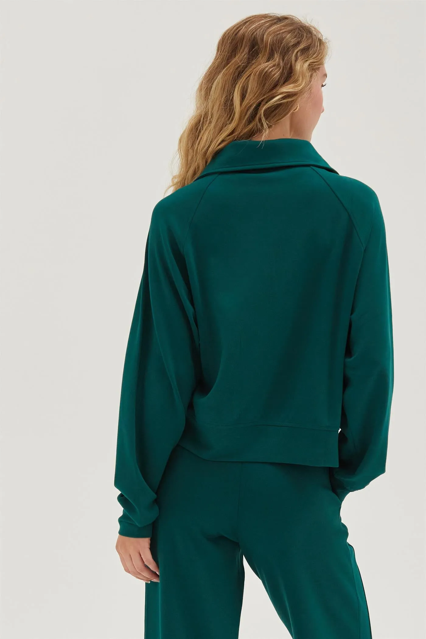 DZ24E543-HALF ZIP-UP COLLAR SWEATSHIRT