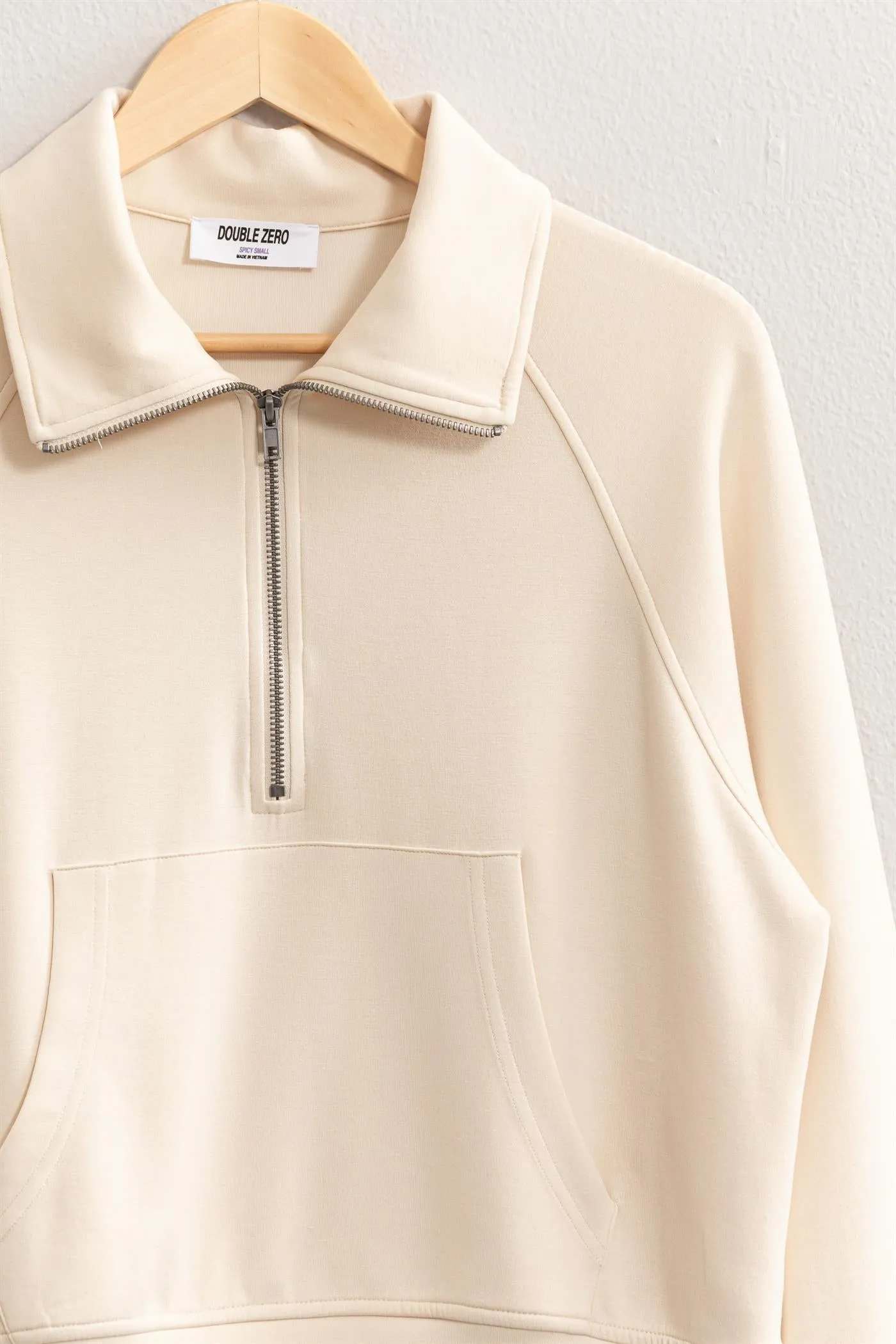 DZ24E543-HALF ZIP-UP COLLAR SWEATSHIRT