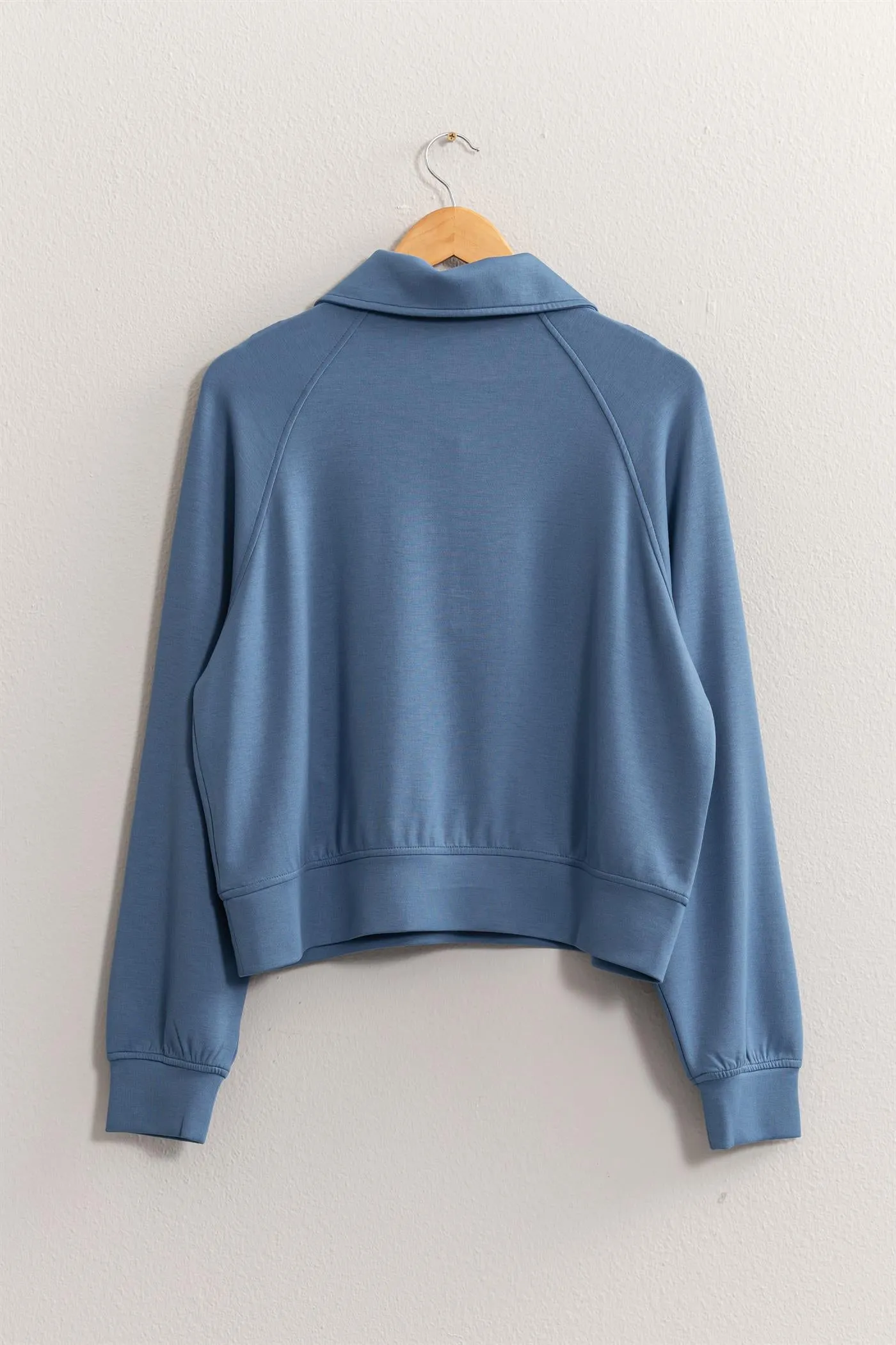 DZ24E543-HALF ZIP-UP COLLAR SWEATSHIRT