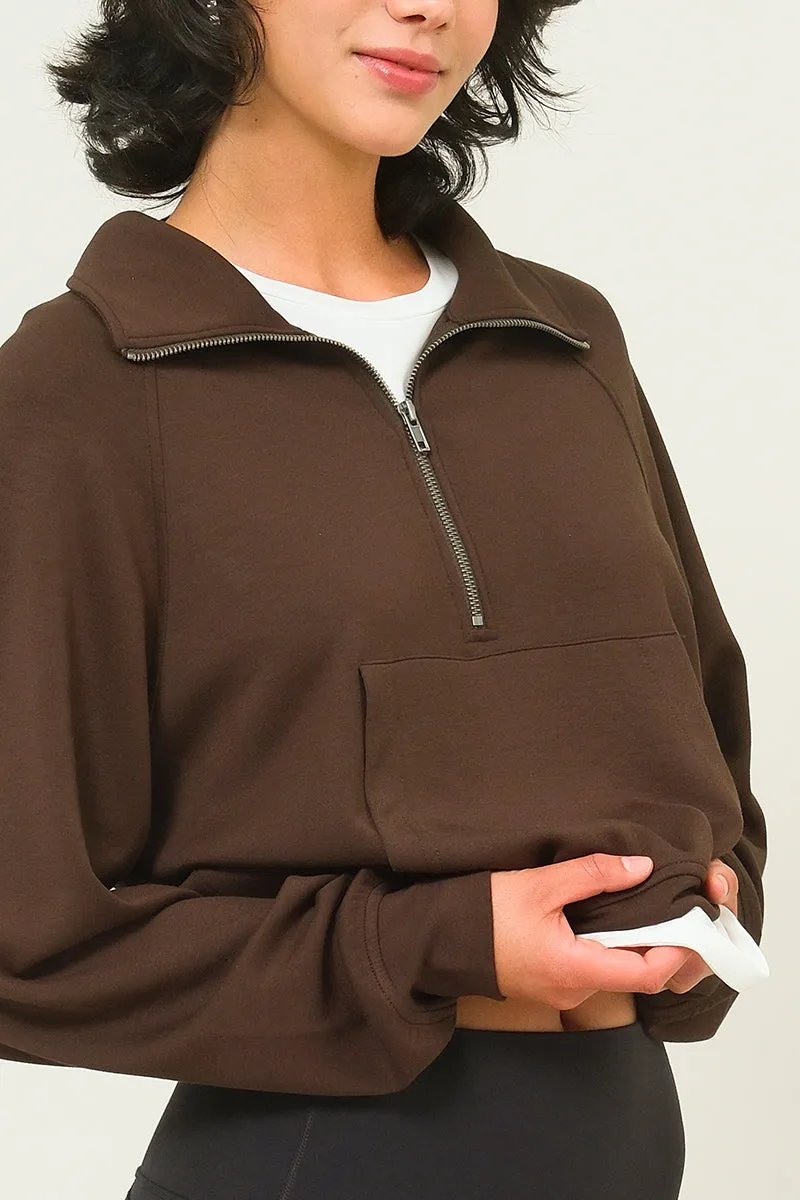 DZ24E543-HALF ZIP-UP COLLAR SWEATSHIRT