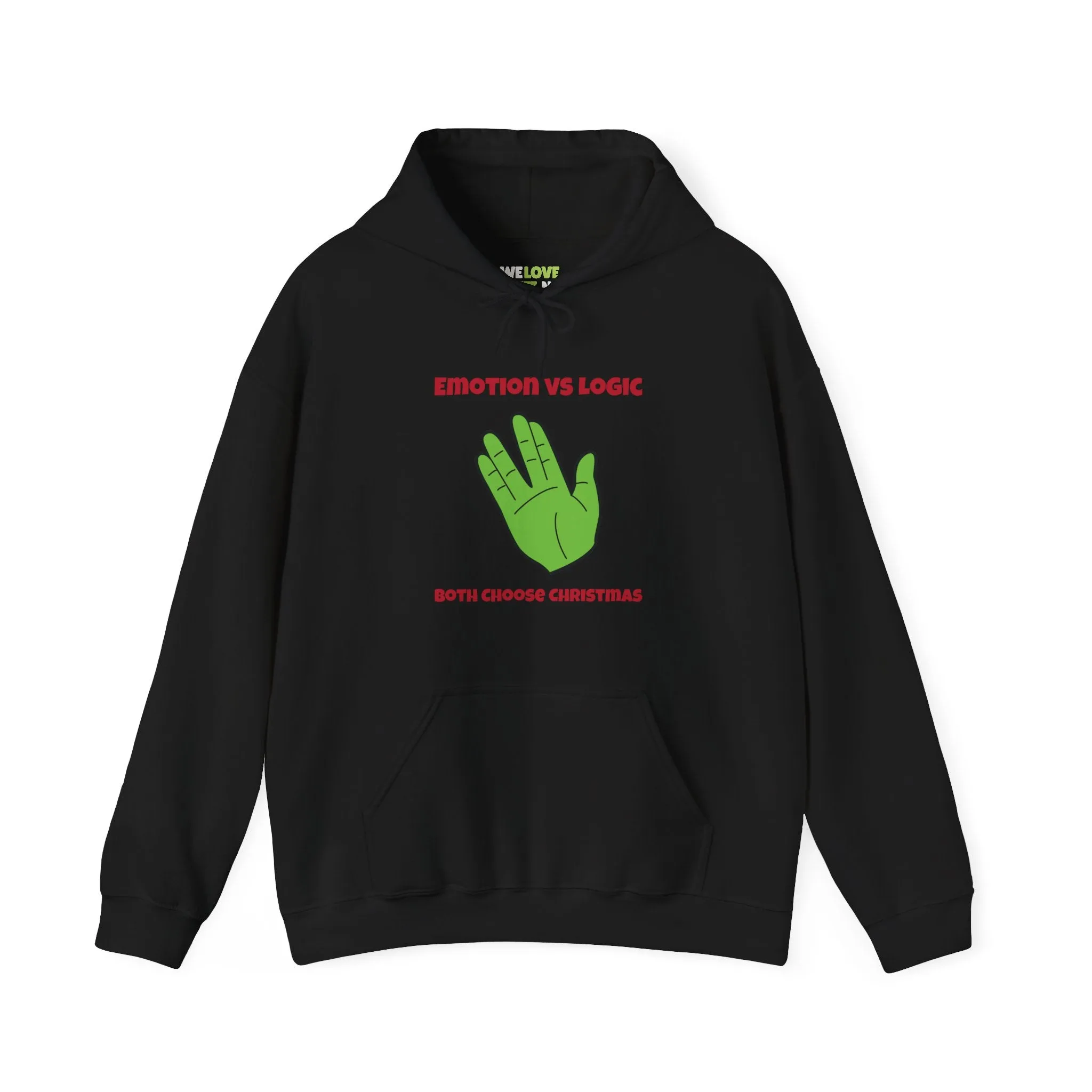 Emotion vs Logic Funny Spock Christmas Unisex Hoodie