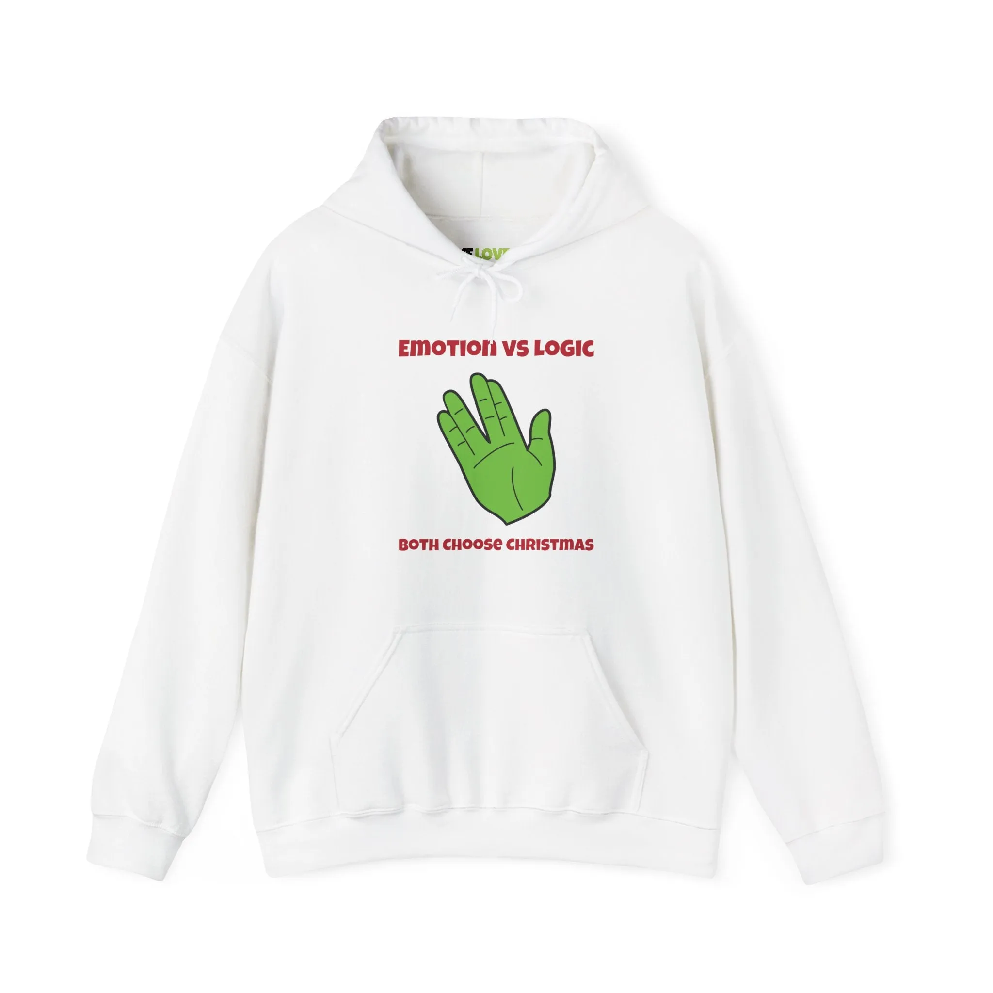 Emotion vs Logic Funny Spock Christmas Unisex Hoodie