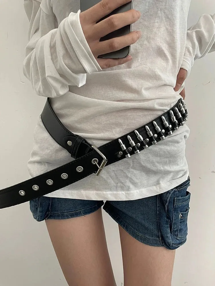 Girlary Woman Casual Jean Shorts Low Waist Denim Wash Shorts With Belt Hot Pants Patchwork Fashion Chic Y2k Gyaru American Style