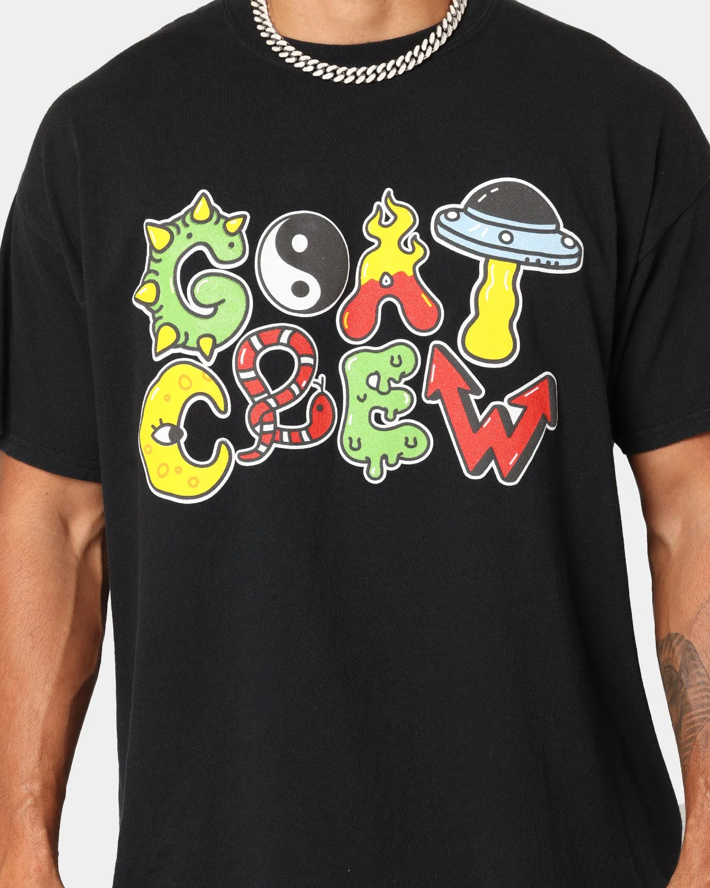Goat Crew Mashup Vintage T-Shirt Washed Black
