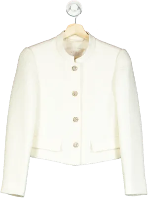 Goelia White Textured Blazer XS