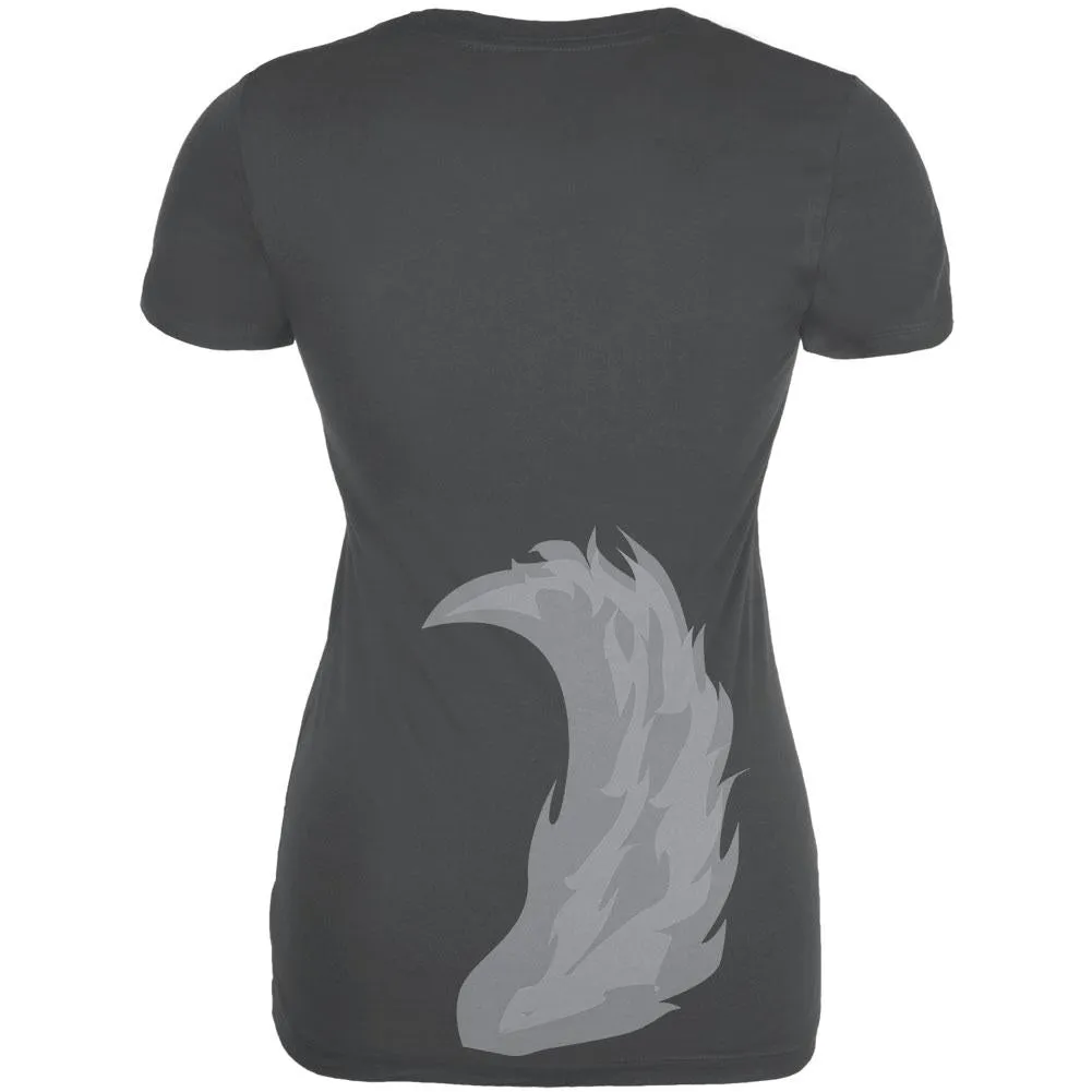 Halloween Wolf Costume Grey Juniors Soft T Shirt