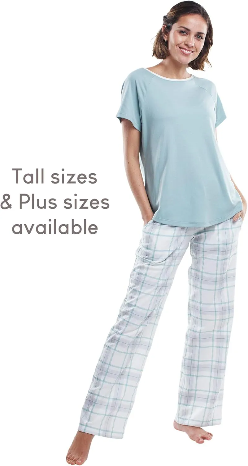 Incredibly Soft Pima Cotton Women's Pajamas Set - Short Sleeve Set