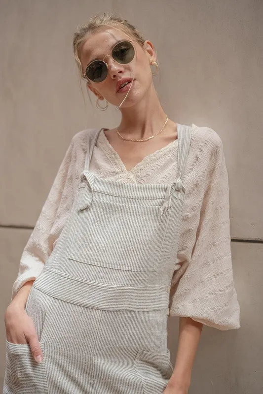 Ivory Pinstripe Jumpsuit