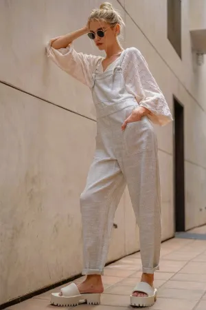 Ivory Pinstripe Jumpsuit