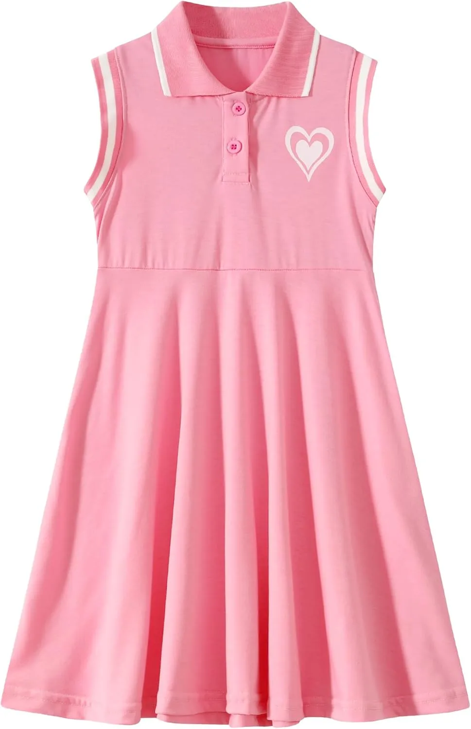 Little Girl Clothes Summer Dress Polo Sleeveless Athletic Dresses Cotton Casual Beach Sundress Girl Outfits