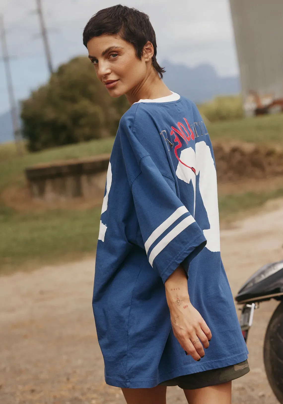 LOVE REV TEE BLUE