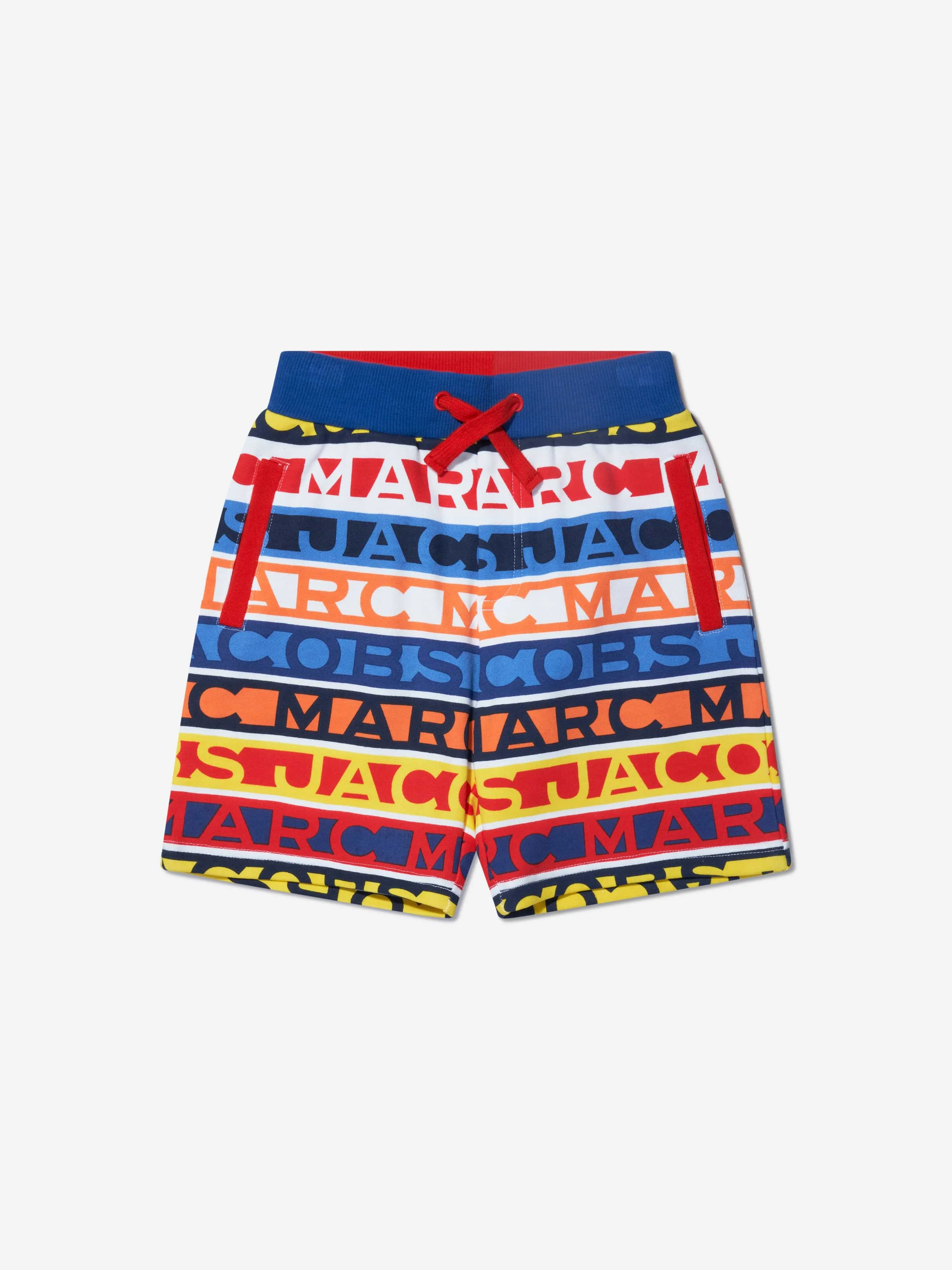 MARC JACOBS Boys Striped Logo Shorts in Blue