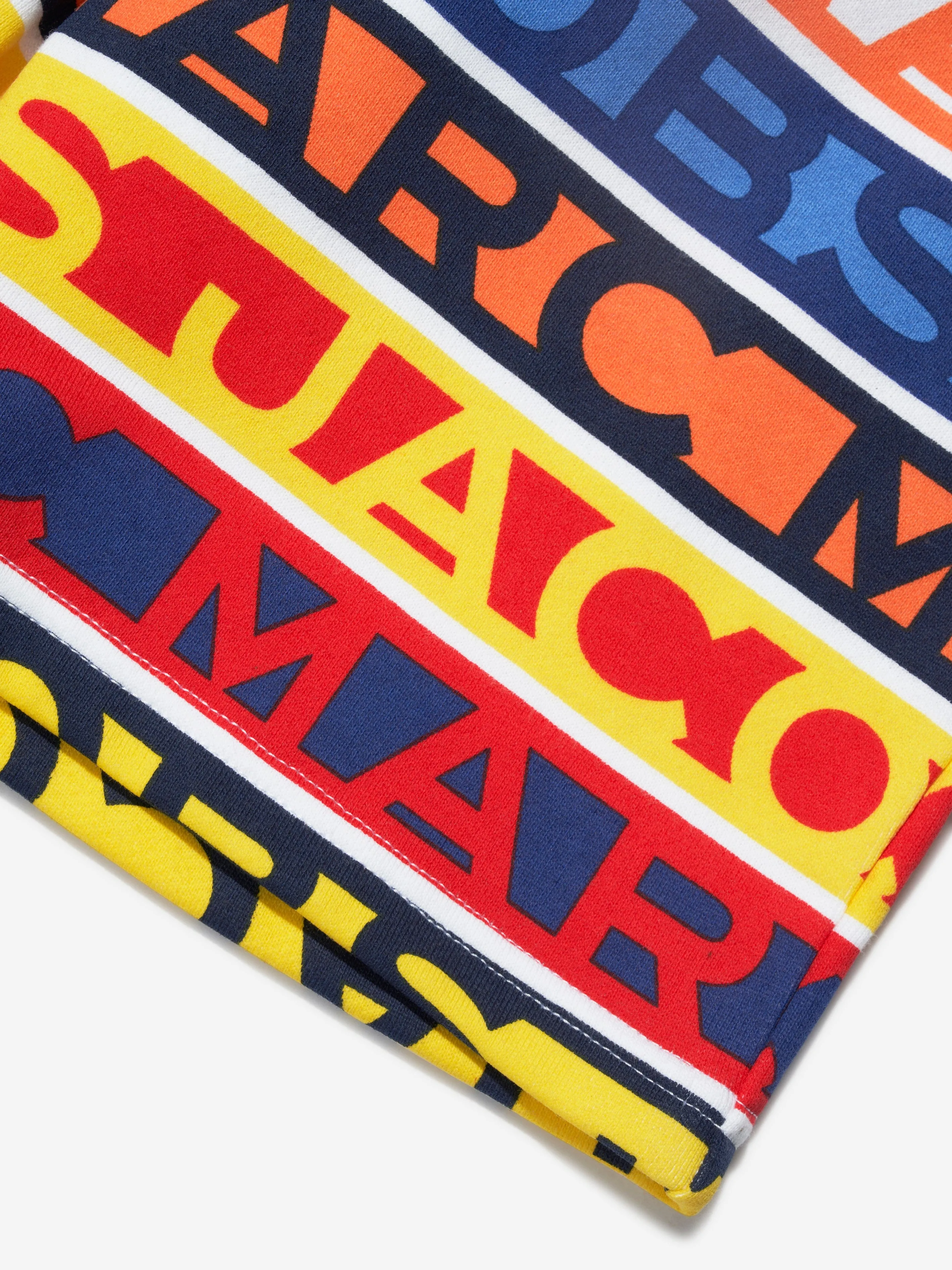 MARC JACOBS Boys Striped Logo Shorts in Blue