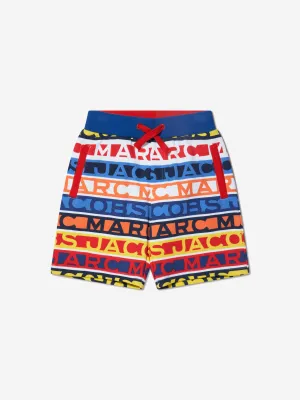 MARC JACOBS Boys Striped Logo Shorts in Blue