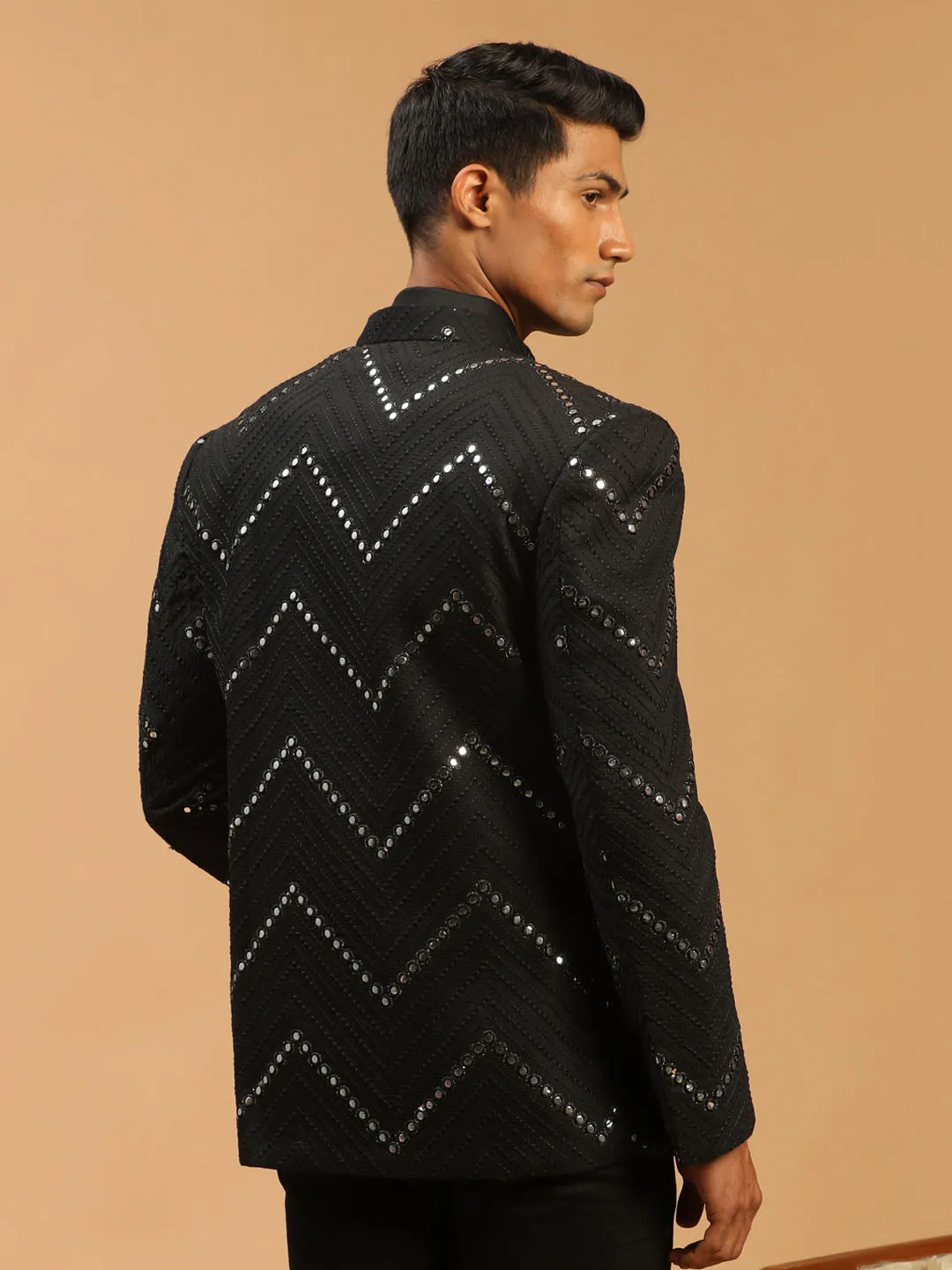 Men's Black Viscose Jodhpuri - Shrestha By Vastramay