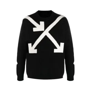 Men's Custom Jacquard Knit Sweater - Crew Neck, Long Sleeve, Cotton