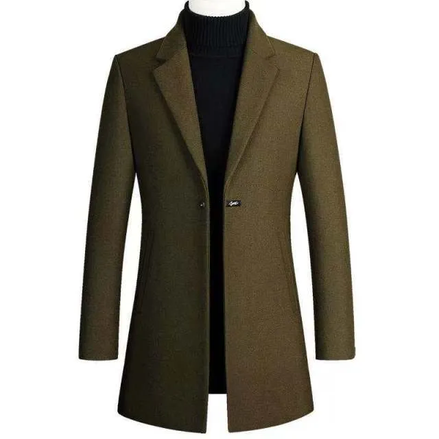 Men's High Fashion Windbreaker Long Coat
