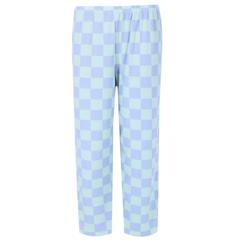 Notch Ribbed Pj Set