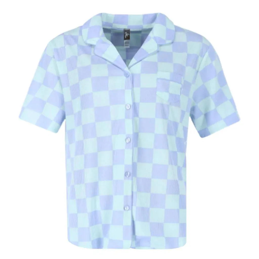 Notch Ribbed Pj Set