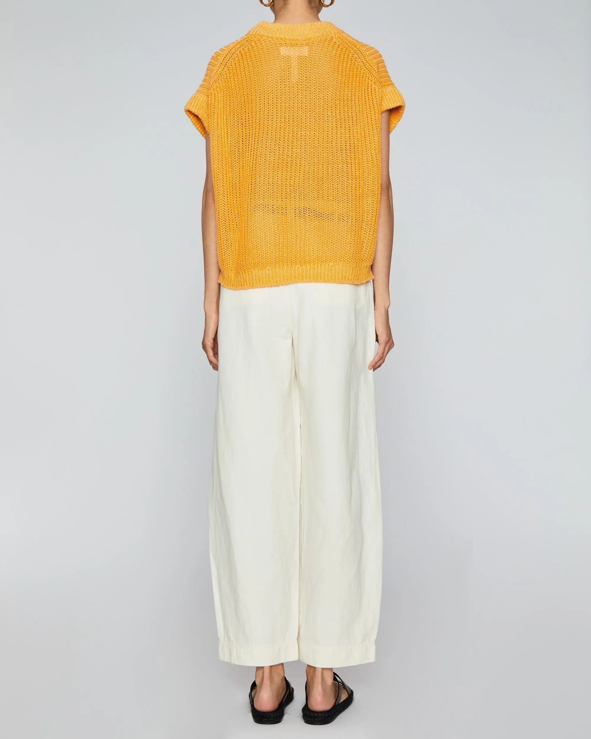 Oliva Linen Vest in Citrus