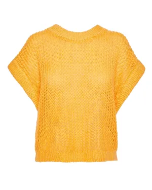 Oliva Linen Vest in Citrus