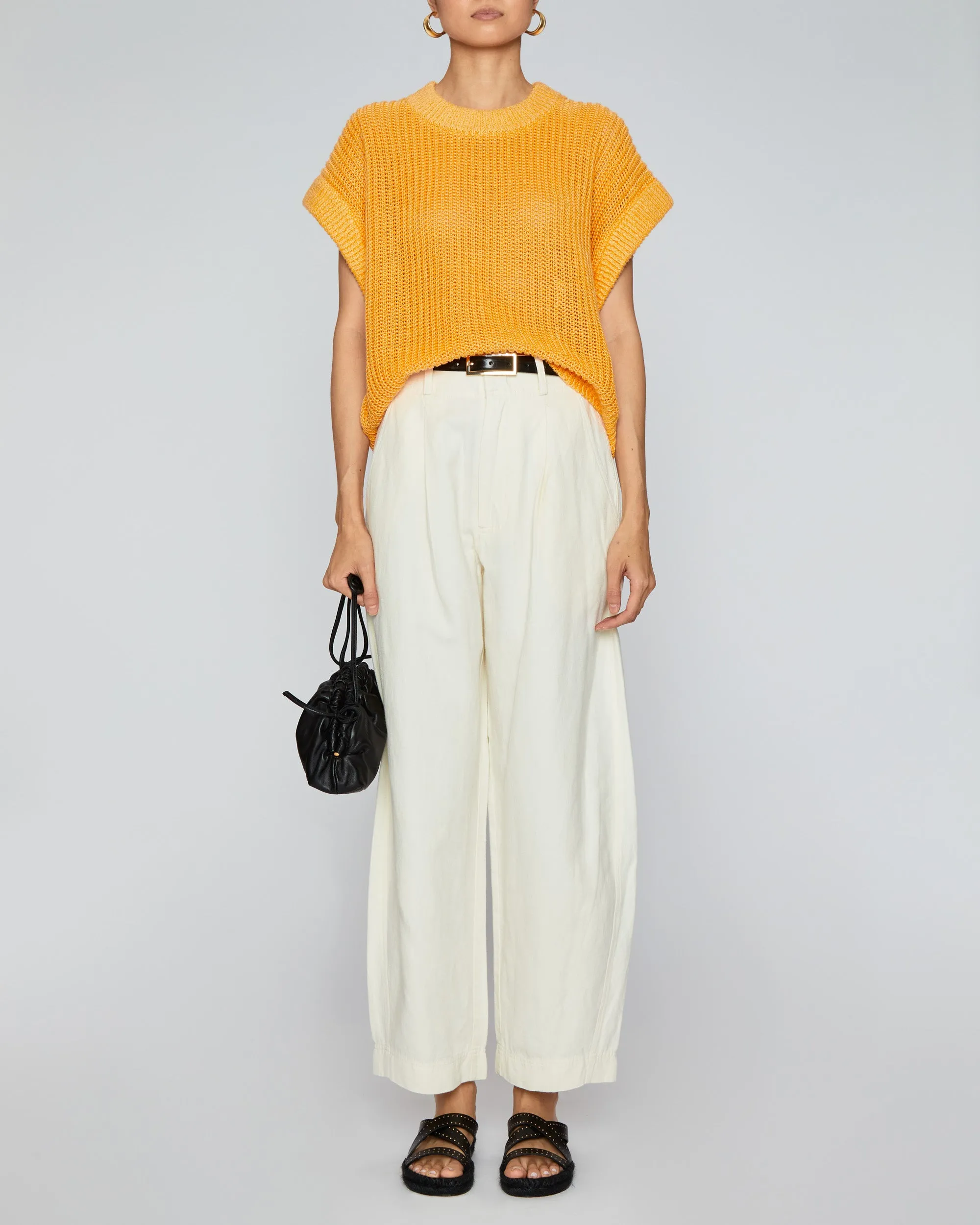 Oliva Linen Vest in Citrus