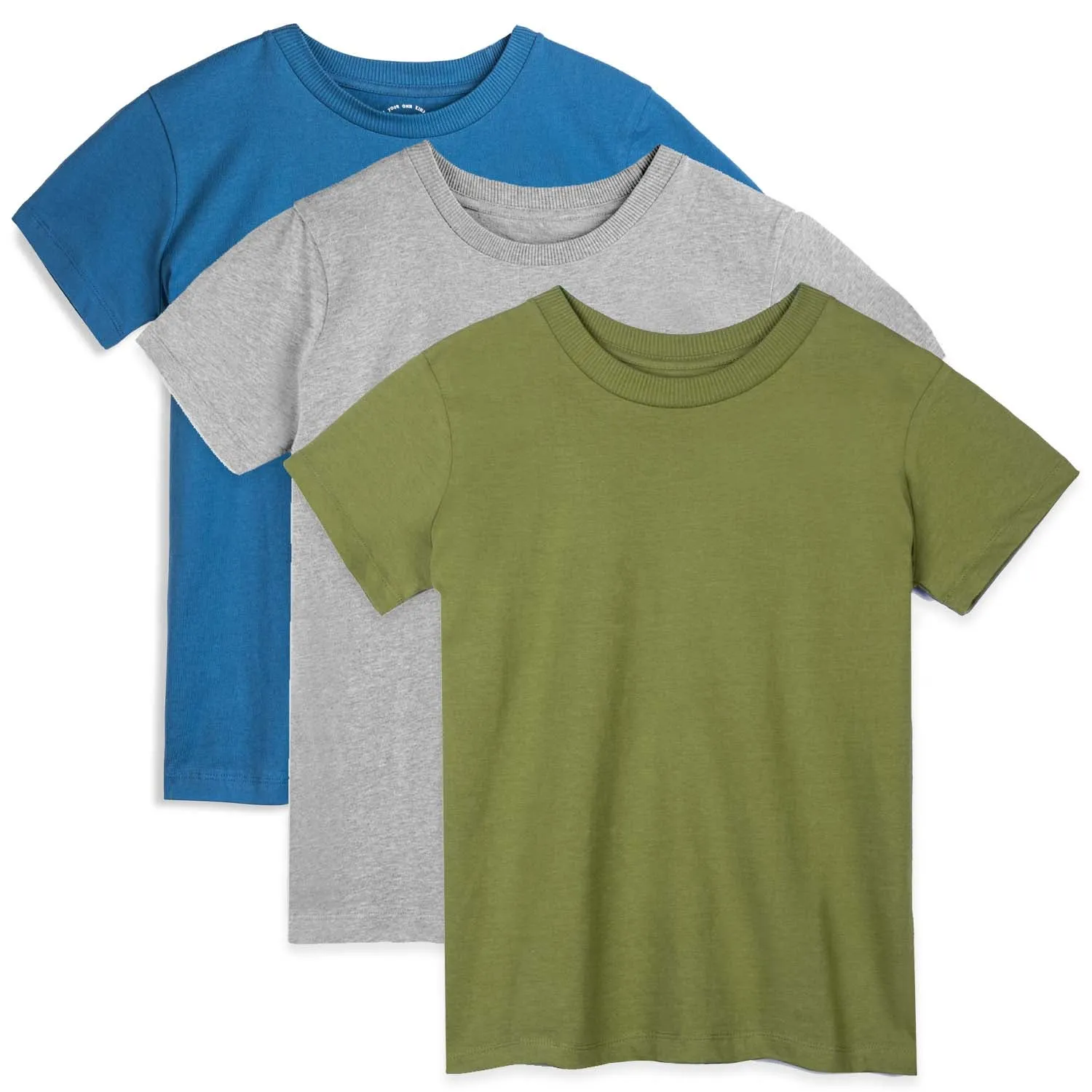 Organic Cotton Kids Shirts - Relaxed Fit Tee 3 Pack