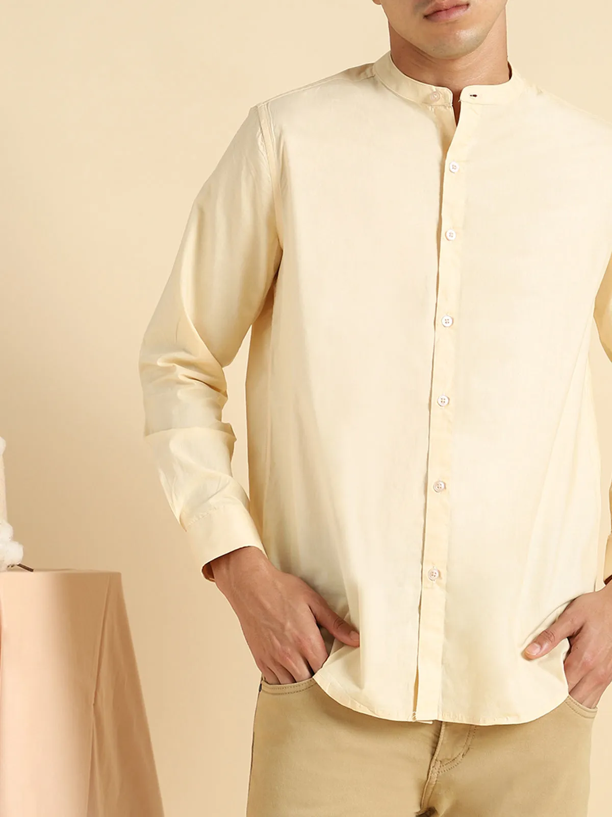 Organic Cotton Shirt Pale Apricot