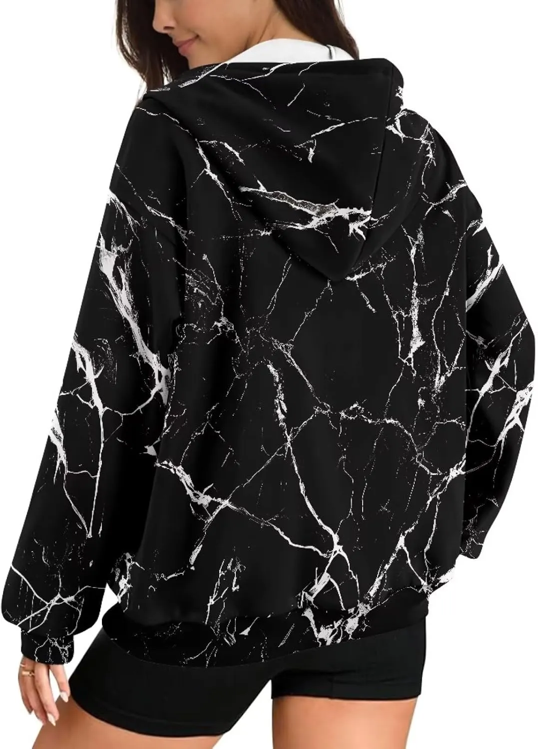 Oversized Hoodies Sweatshirts for Women Full-Zip Fall/Winter Fashion Outfits Casual Jacket with Pockets XS-4XL